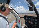 Ted Stallings at the controls
